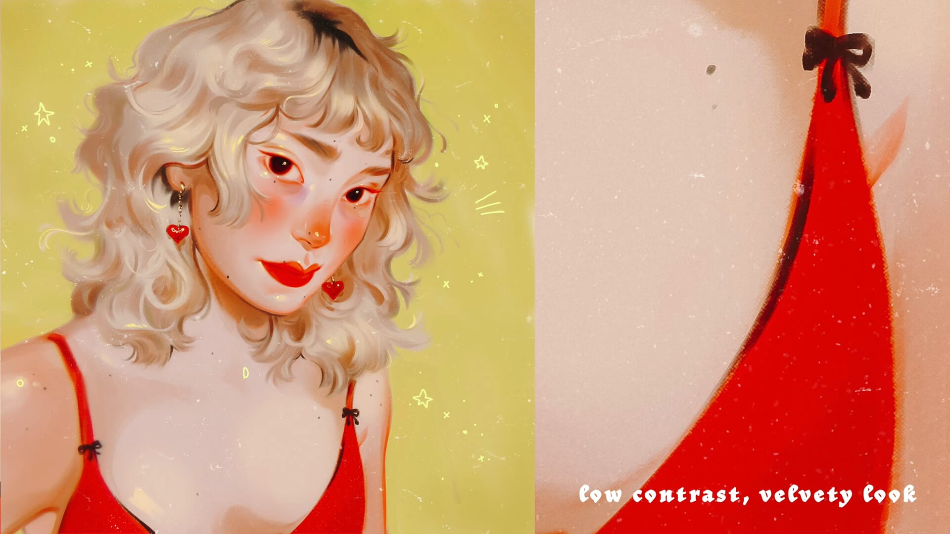 Matte portrait of a woman