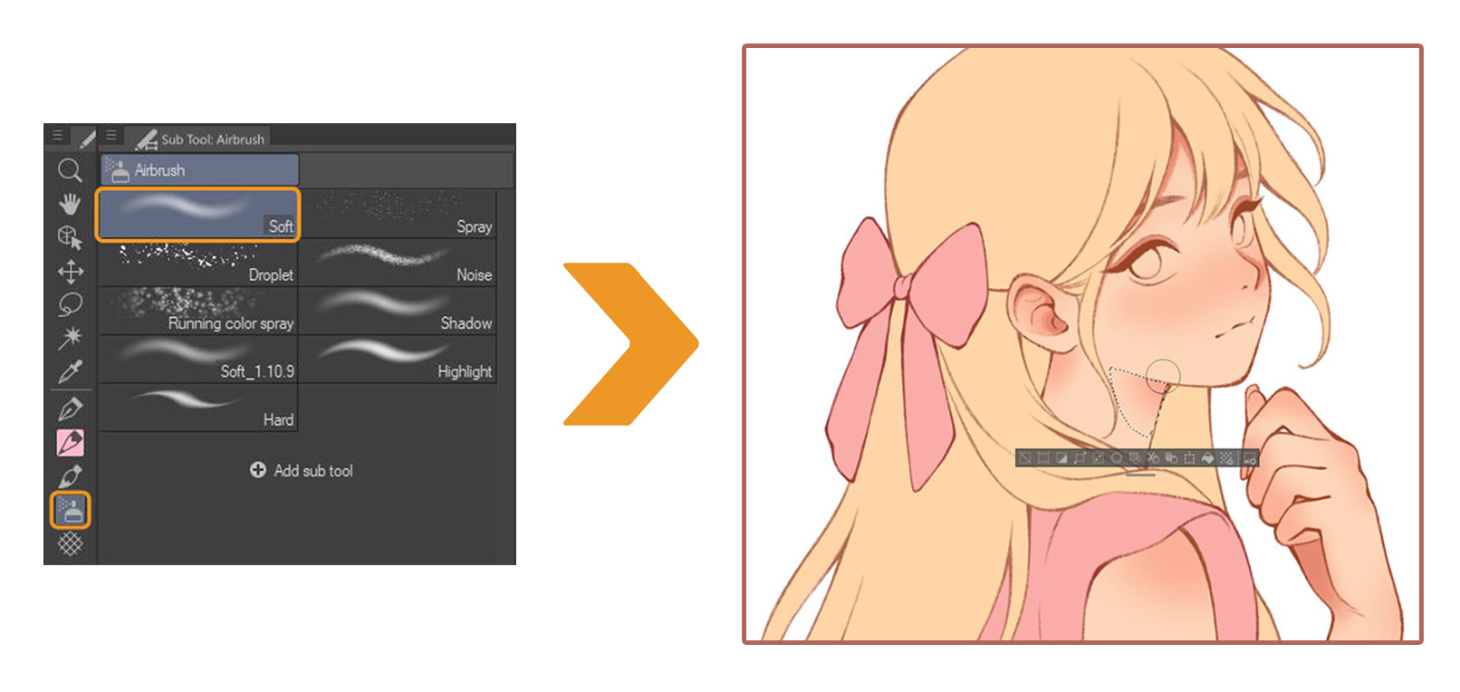 girl simple drawing looking over shoulder color