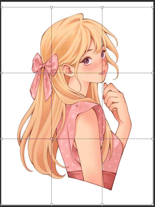 girl simple drawing looking over shoulder