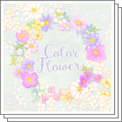 「手描きの花かざりブラシセット」の見本画像