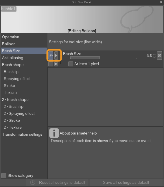 CSP UI Sub view detail palette