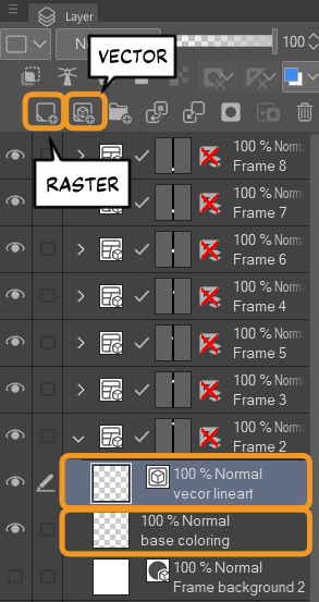 CSP UI vector and raster layer