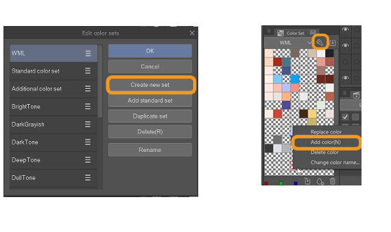 color palette CSP UI