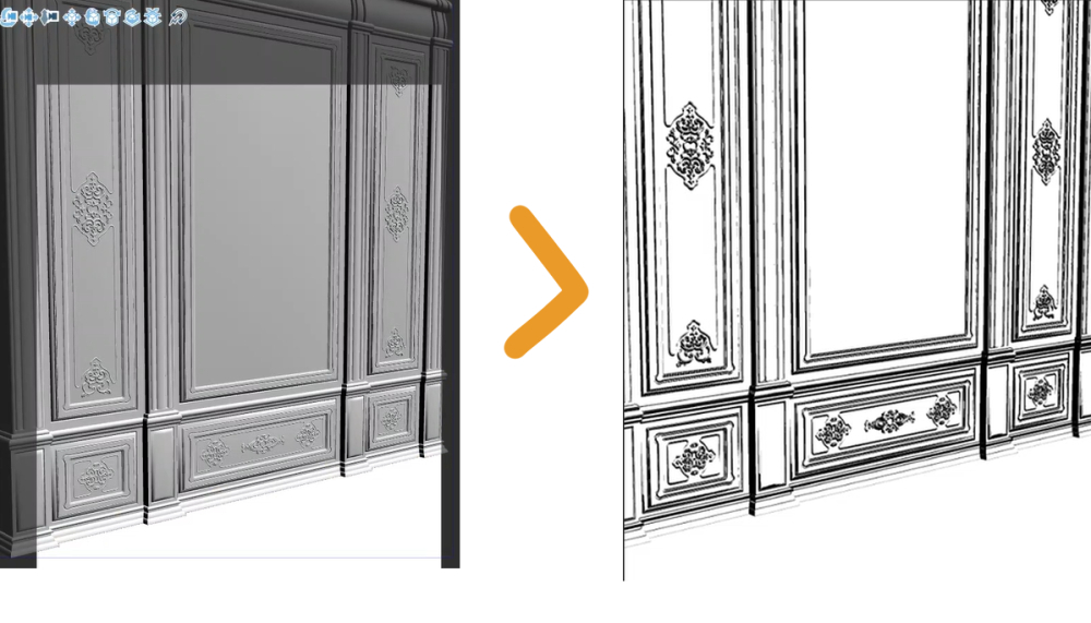 extracting lines from 3D model