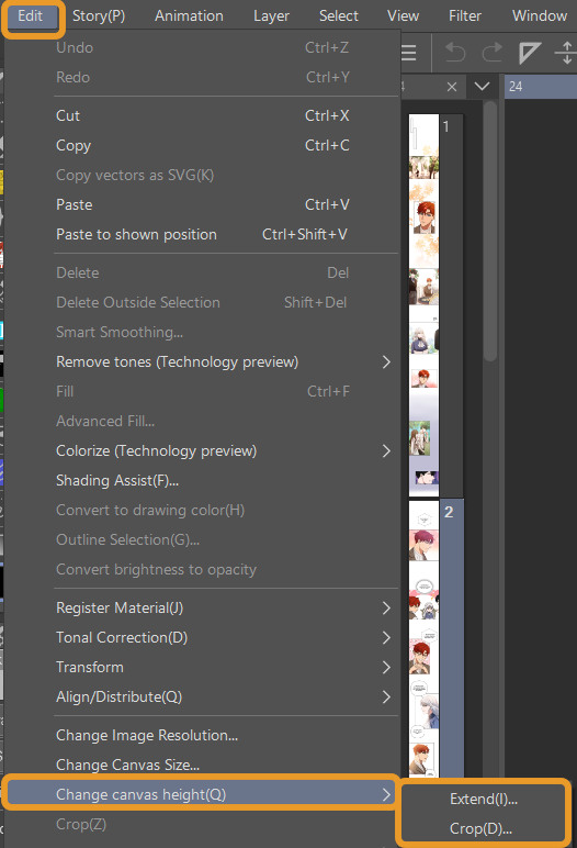 CSP UI adjust canvas hight