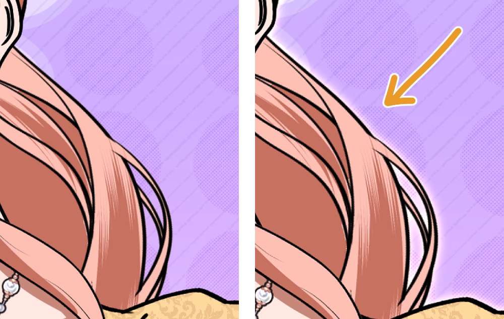 auto action example adding outline to hair