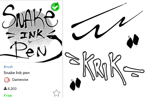 line art brush asset