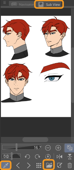 sub view palette CSP UI character sheet