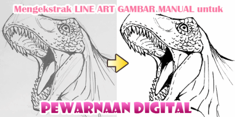Mengekstrak Line Art dari Hasil Pindai untuk Pewarnaan Digital