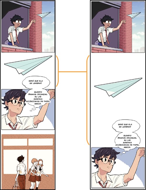 Como usar os espaços entre os quadros de um webtoon para ajudar na narrativa