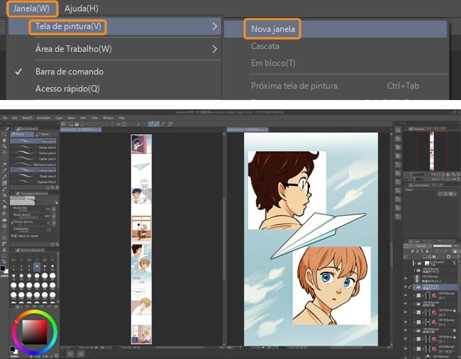 Melhorando a visualização do webtoon no Clip StudioPaint