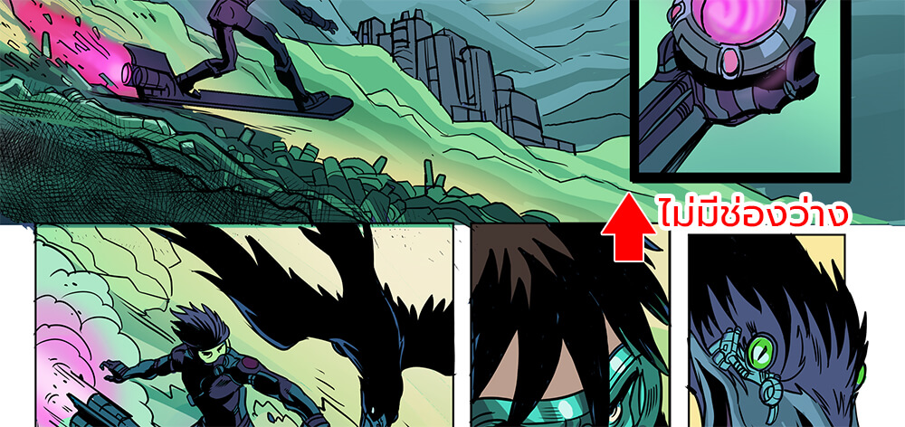 การเล่าเรื่องราวผ่านภาพของคุณจะได้ประโยชน์จากการมีระยะห่างช่องที่กว้างหรือแคบ หรือไม่มีเลย? ทดลองกับเลย์เอาต์หน้าคอมมิกเพื่อผลลัพธ์ที่ดีที่สุด