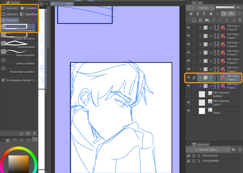 Paneleinstellungen für Webtoons in CLIP STUDIO PAINT