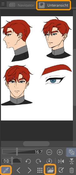 Unteransicht in CLIP STUDIO PAINT