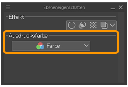 Benutzeroberläche in clip studio paint für ebeneneigenschaften