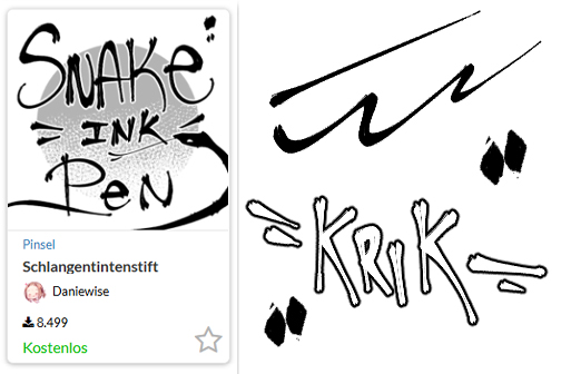 pinsel für strichzeichnung aus clip studio assets
