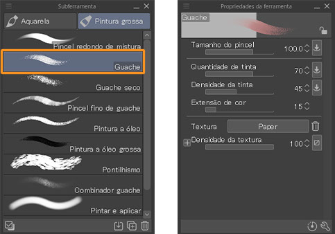 Escolha um pincel para pintar seus desenhos de rosas e outras flores.