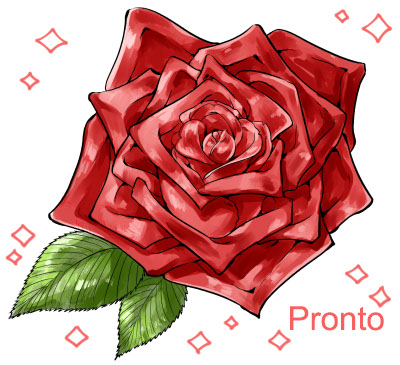 Um desenho de rosa com estilo realista concluído.