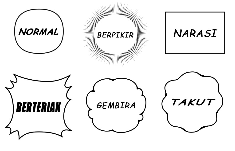 font dan balon teks