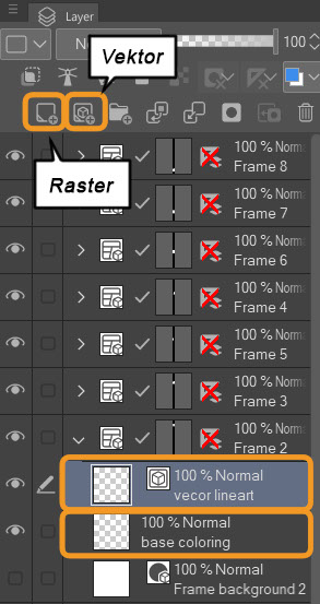 Antarmuka CSP layer vektor dan raster