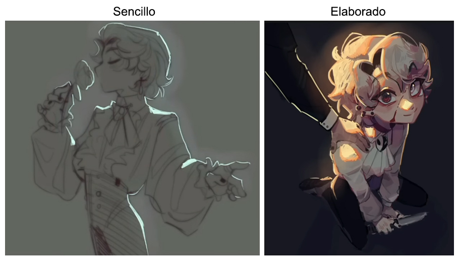 Dos métodos de claroscuro
