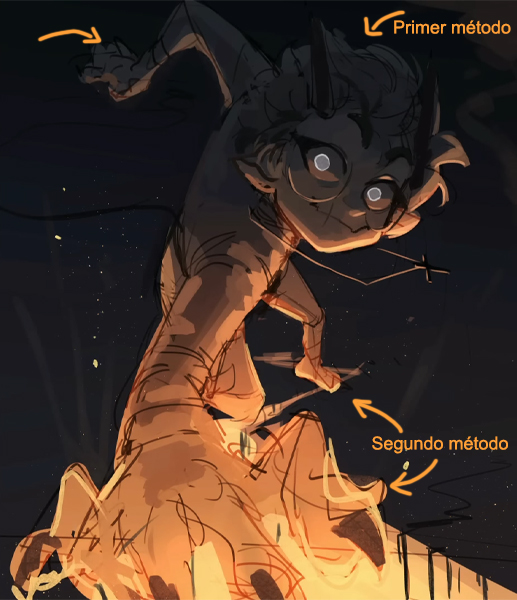 Dibujo con claroscuros intensos