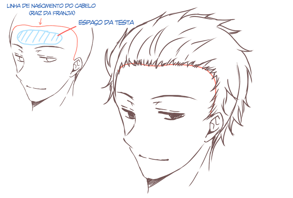 Como desenhar cabelo (ikemen)