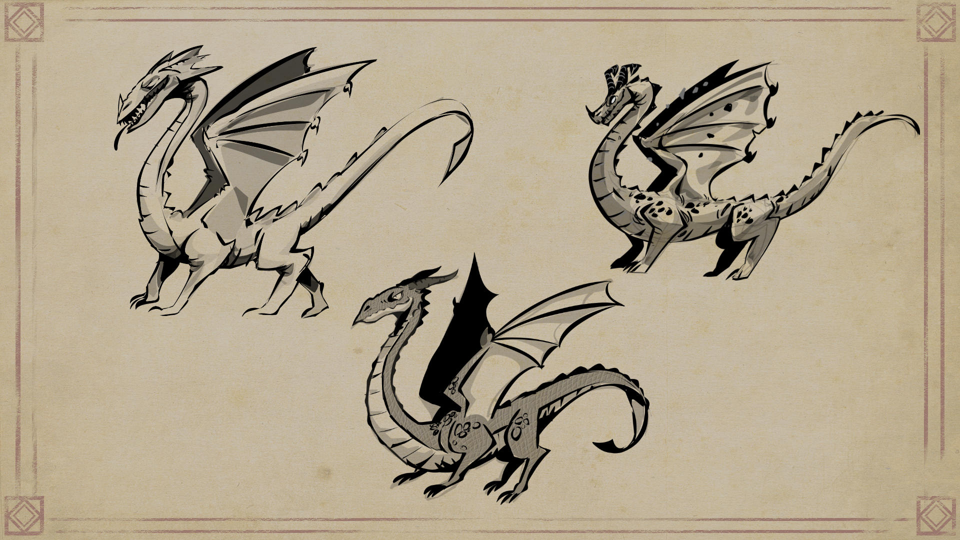 many different types of dragons